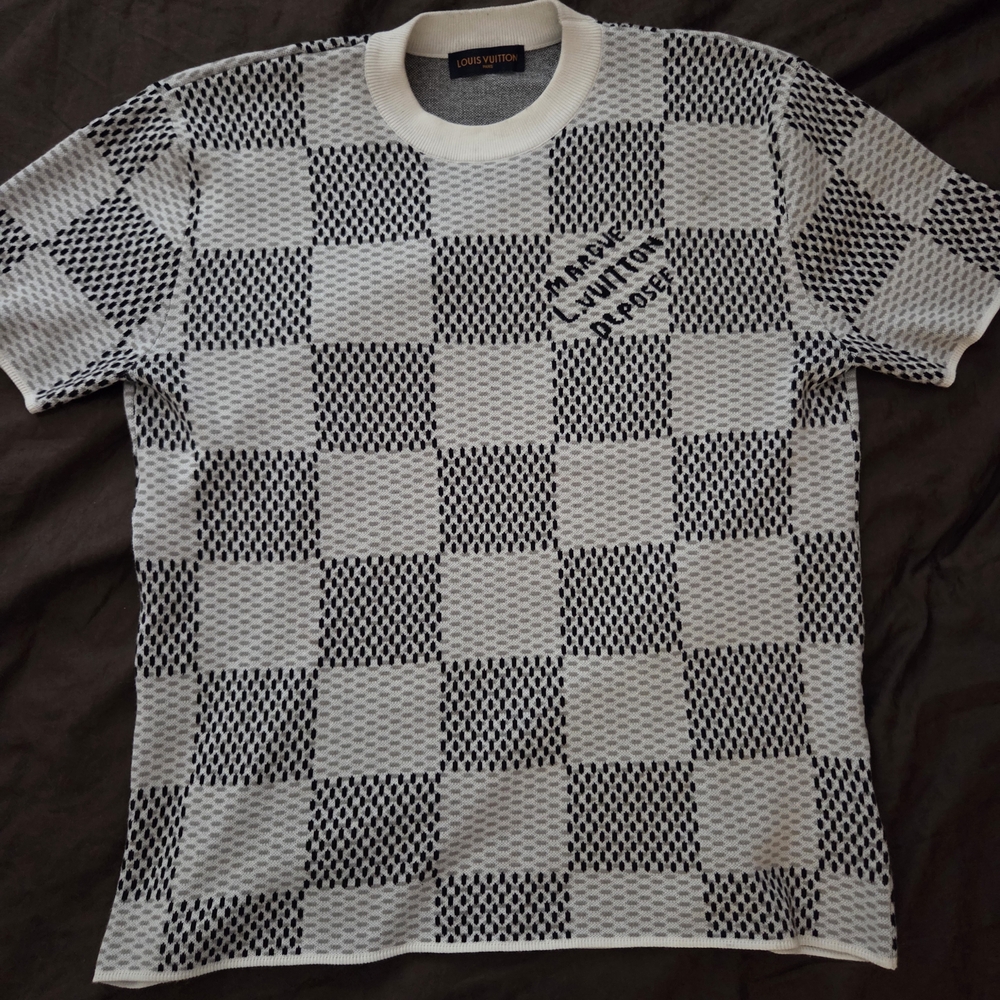 Louis Vuitton Checkered Knit T-Shirt